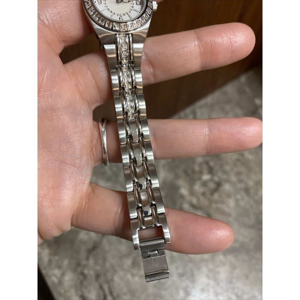 Relic By Fossil Women's Silver Tone Rhinestone Mo… - image 3